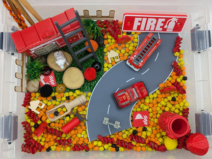 Fire Station Sensory Bin