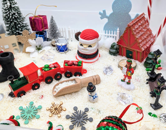 Santa's Village Sensory Bin